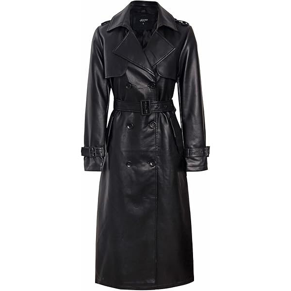 ジャケット・アウター real leather maxi long coat BLACK Faux Leather Longline Jacket | boohoo